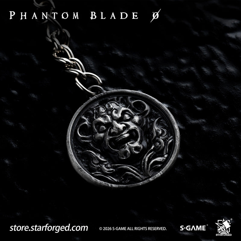 STARFORGED Phantom Blade Zero Bastion of Mó Emblem Keychain | Official Licensed Game Merchandise Collectible Gift — Product detail or display scene with Phantom Blade Zero branding