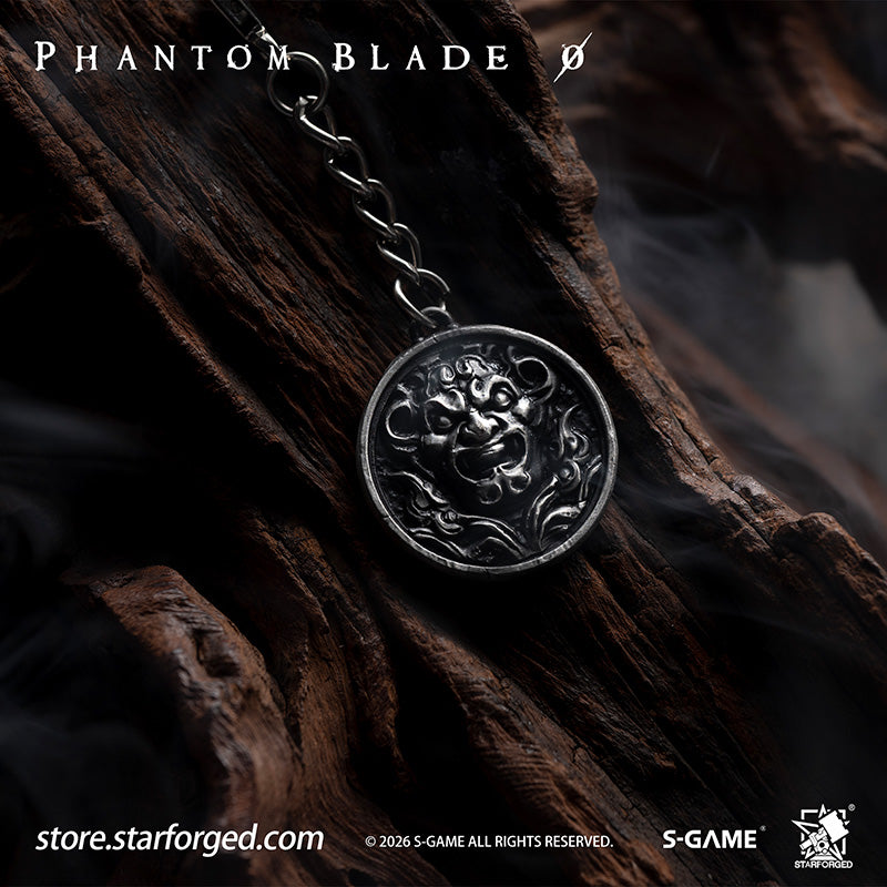 STARFORGED Phantom Blade Zero Bastion of Mó Emblem Keychain | Official Licensed Game Merchandise Collectible Gift — Product detail or display scene with Phantom Blade Zero branding