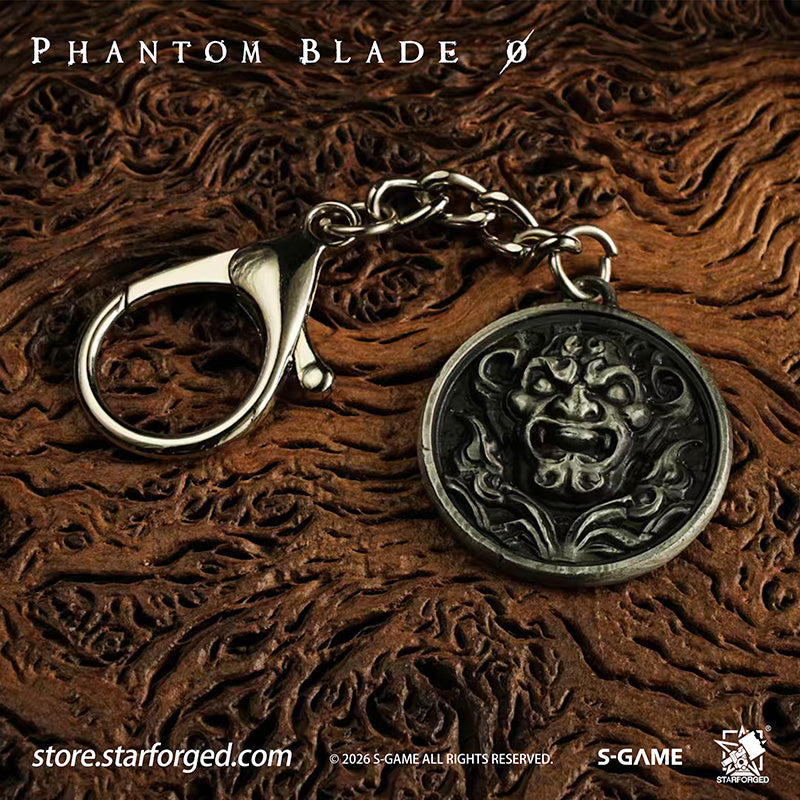 STARFORGED Phantom Blade Zero Bastion of Mó Emblem Keychain | Official Licensed Game Merchandise Collectible Gift — Product detail or display scene with Phantom Blade Zero branding