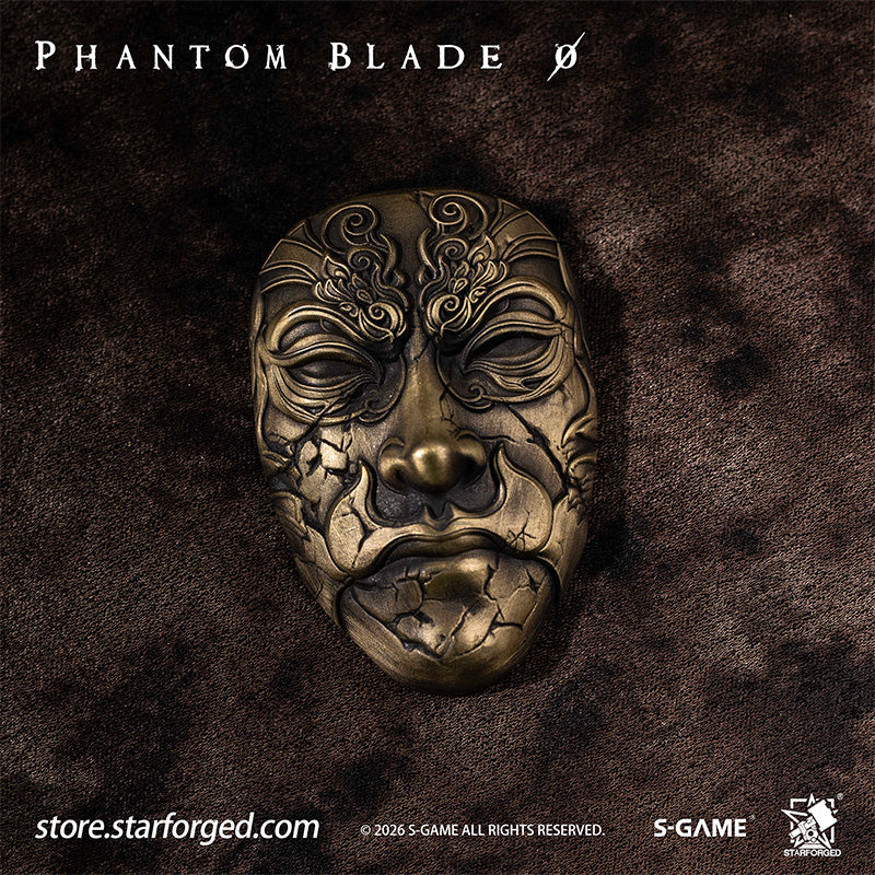STARFORGED Phantom Blade Zero Mó Yuan's Mask Magnet | Official Licensed Game Merchandise Collectible Gift — Product detail or display scene with Phantom Blade Zero branding