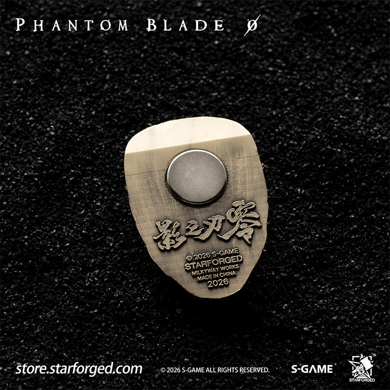 STARFORGED Phantom Blade Zero Mó Yuan's Mask Magnet | Official Licensed Game Merchandise Collectible Gift — Product detail or display scene with Phantom Blade Zero branding