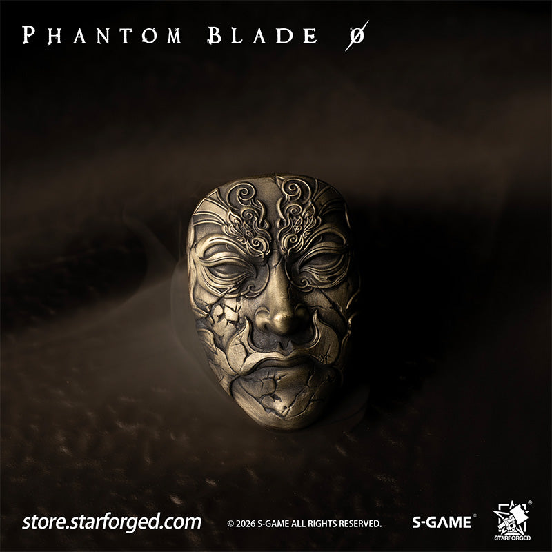 STARFORGED Phantom Blade Zero Mó Yuan's Mask Magnet | Official Licensed Game Merchandise Collectible Gift — Product detail or display scene with Phantom Blade Zero branding