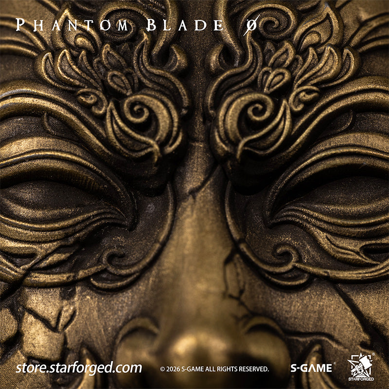 STARFORGED Phantom Blade Zero Mó Yuan's Mask Magnet | Official Licensed Game Merchandise Collectible Gift — Product detail or display scene with Phantom Blade Zero branding