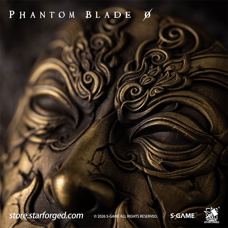 STARFORGED Phantom Blade Zero Mó Yuan's Mask Magnet | Official Licensed Game Merchandise Collectible Gift — Product detail or display scene with Phantom Blade Zero branding