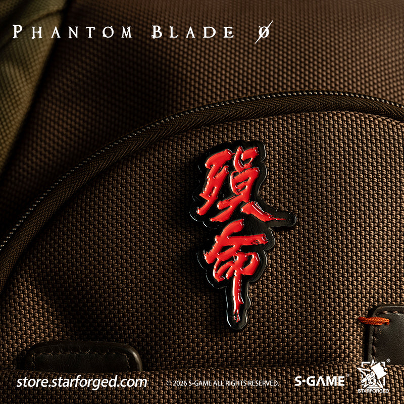 STARFORGED Phantom Blade Zero "EXECUTE" & "DEAD" Text Enamel Pins | Official Licensed Game Merchandise Collectible Gift — Product detail or display scene with Phantom Blade Zero branding