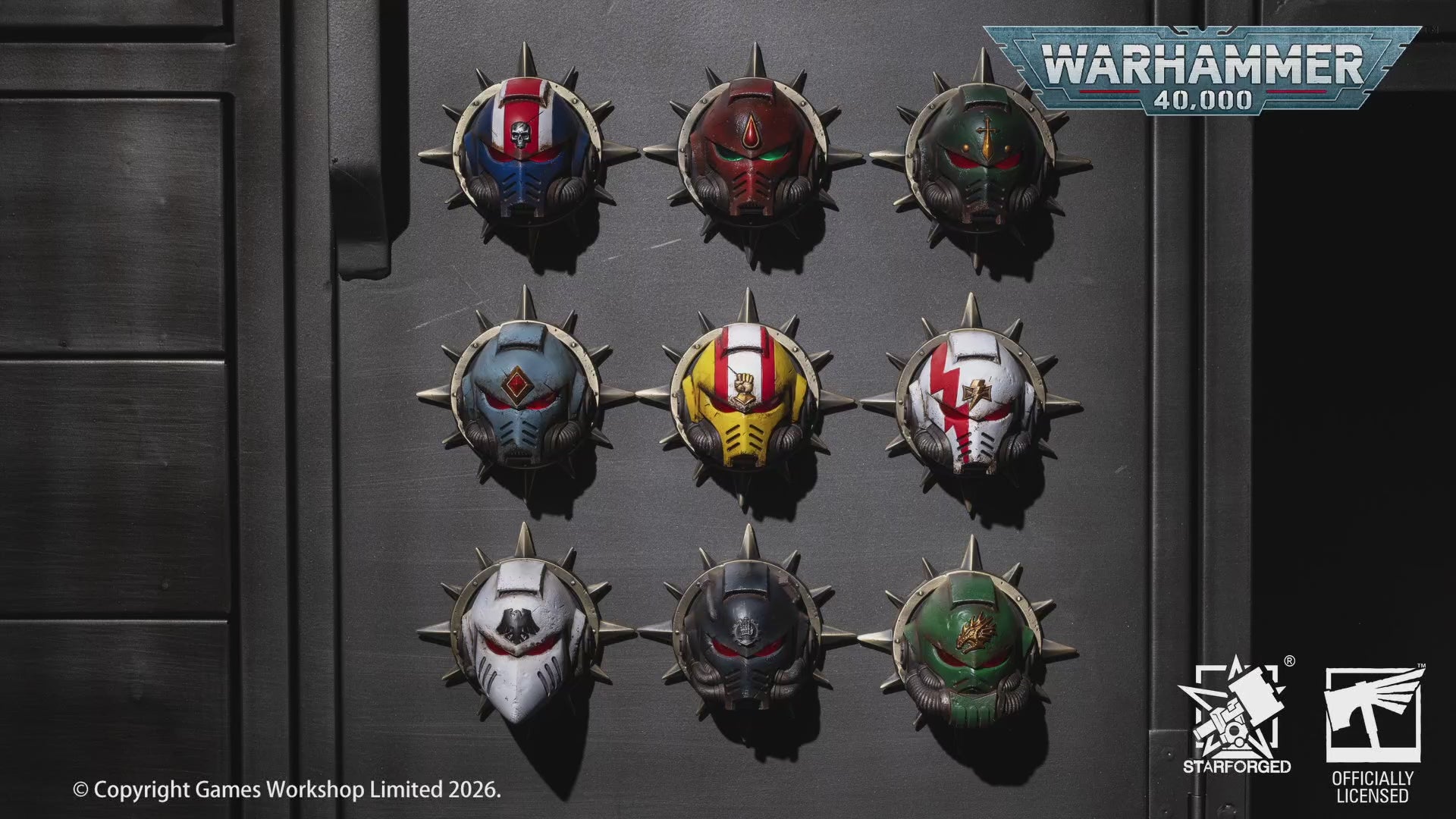 Starforged Warhammer 40K Space Marines Refrigerator Magnet First Founding Chapter Intercessor Helmet Set Men's Fashion Accessories Warhammer Merchandise Gifts