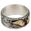 Starforged Blood Angels of Sanguinius Space Marines Men's Fashion Jewelry Gold Rings