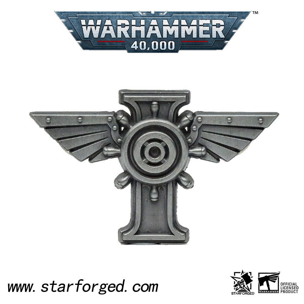 Warhammer 40K Peripheral Products Navis Imperialis Brooch Silver Pin Badge Starforged 