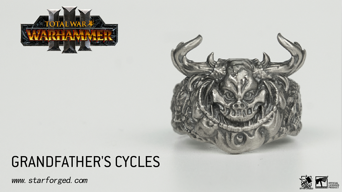 Warhammer 40K Chaos God Nurgle Grandfather’s Cycles Demon Ring by Starforged 