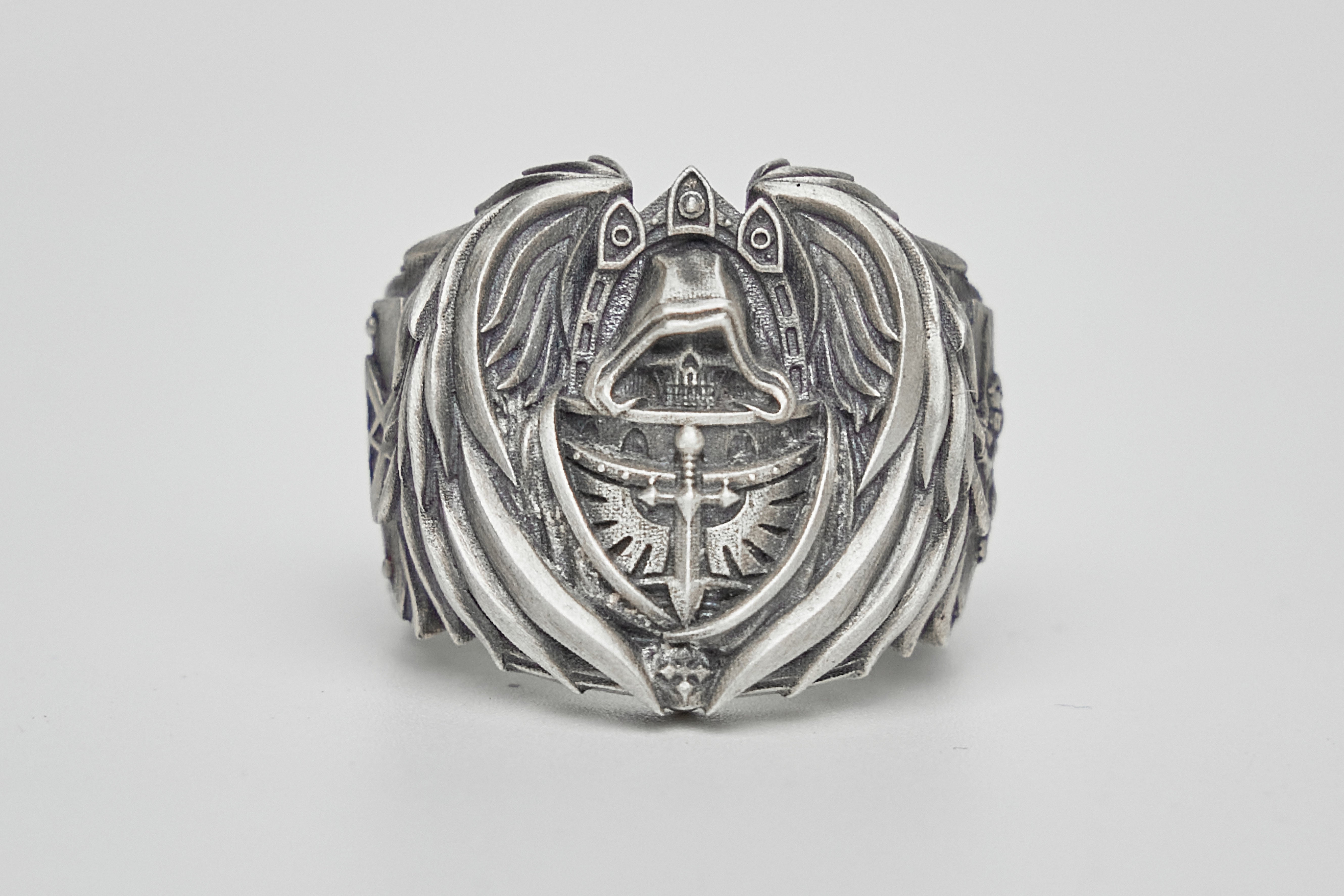 Warhammer 40K Dark Angel Ring Mark of HexagramMaton Lion King 1st Legion Ring