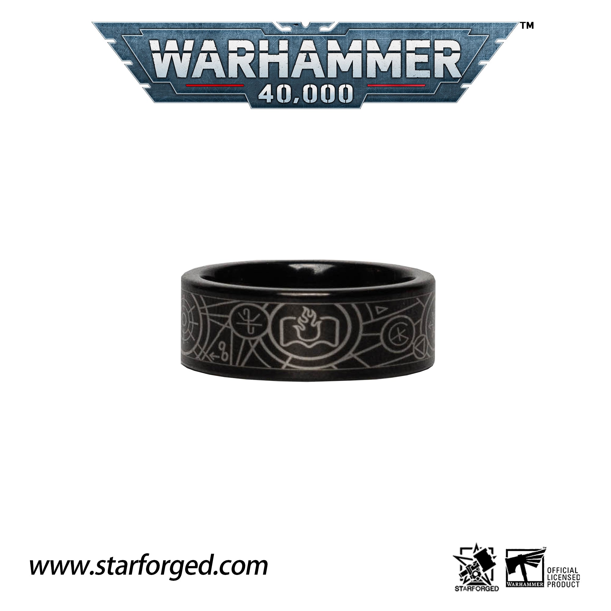 Warhammer 30K Rune Ring of Word Bearers Great Crusade Memorial Ring 