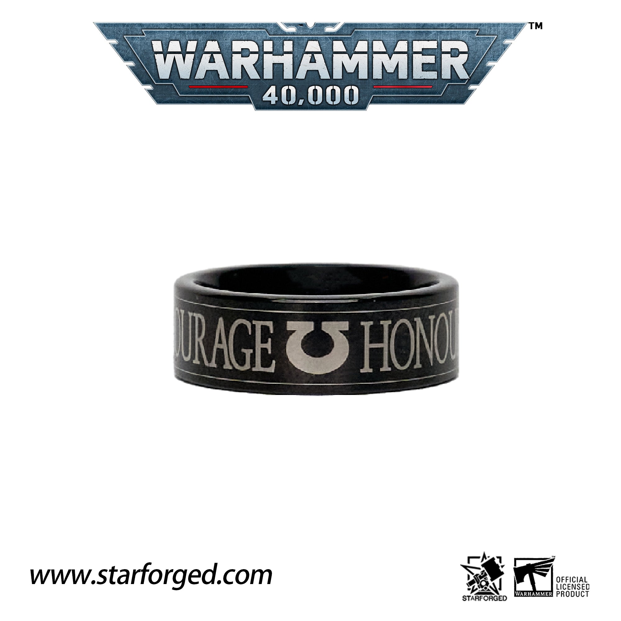 Warhammer 40K Ultramarine Recruits Plain Ring 500 World Titanium Steel Ring