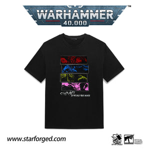 Warhammer 40K Chaos Gods Themed T-Shirt Riunous Power Nurgle Khorne Tee Starforged Other
