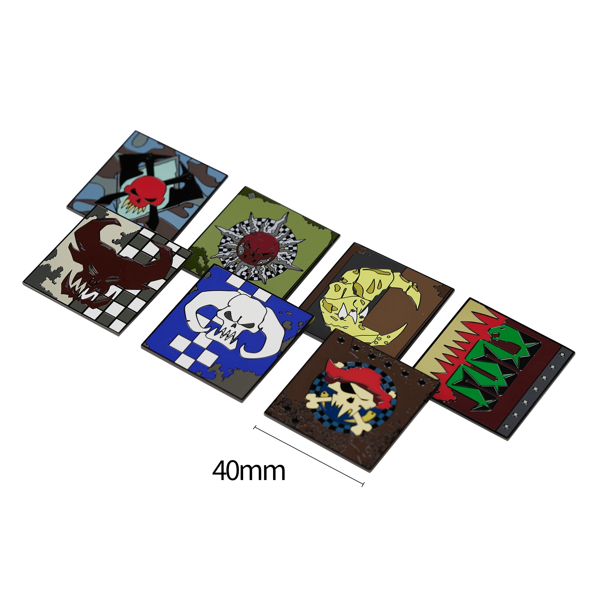 Warhammer 40K Ork Clan Glyphz Pin Badge Bad Moons Snakebites Blood Axes Tribal Logo Brooch 1set