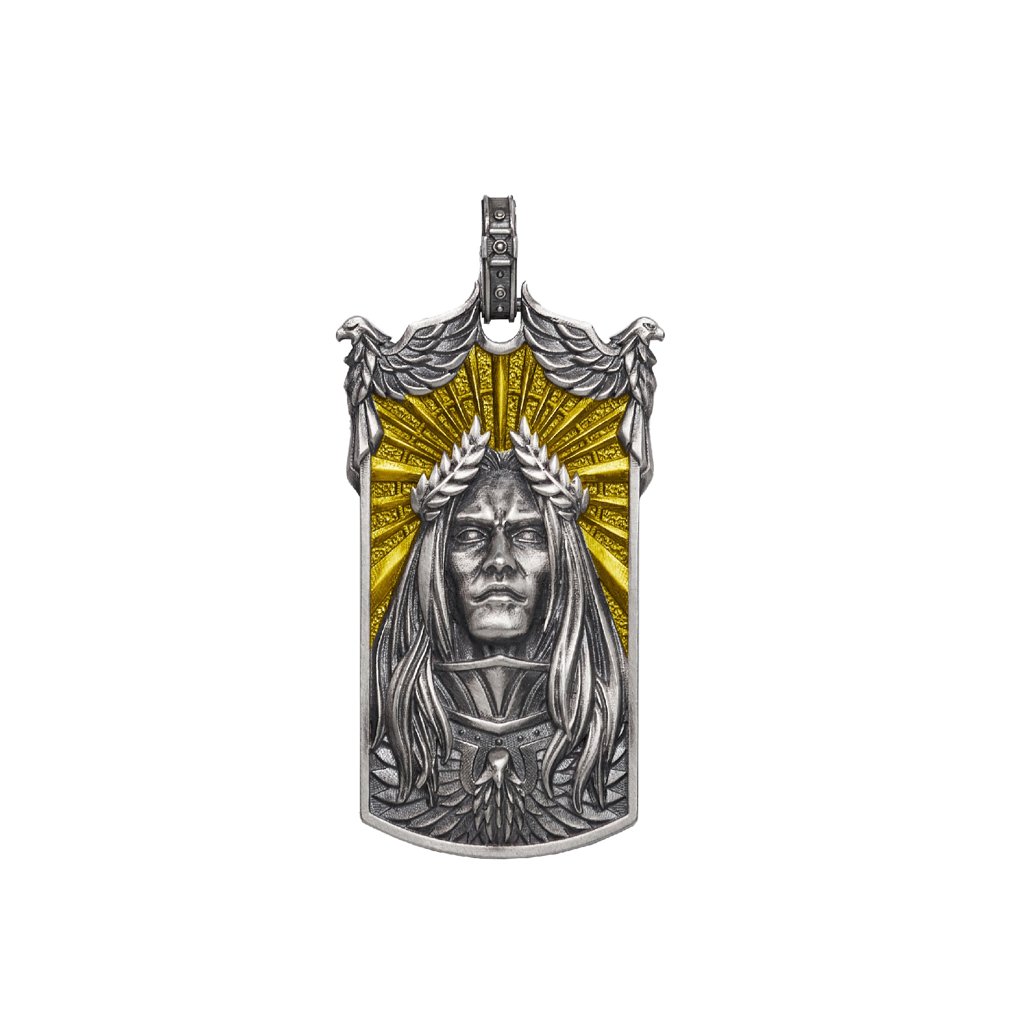 Starforged Imperator Magnifica Pendant Gold Sterling Silver Necklace Emperor of Mankind 