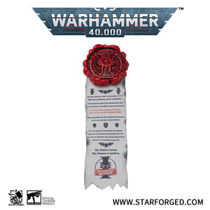 Warhammer 40000 Imperial Inquistion Grey Knights Purity Seals Brooch Starforged 