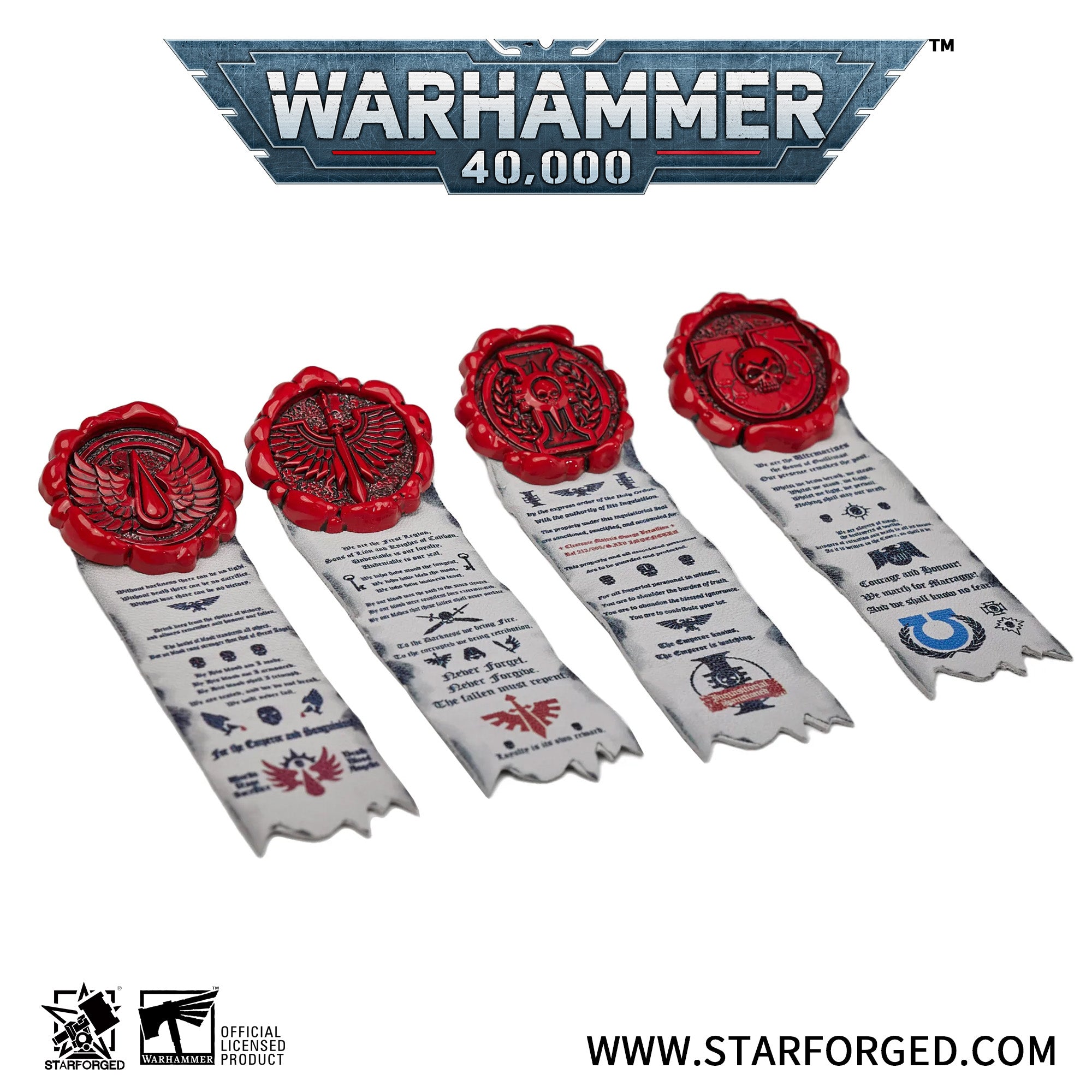 Warhammer 40K Brooch Peripheral Products Purity Seals 4 Piece Starforged Set 2