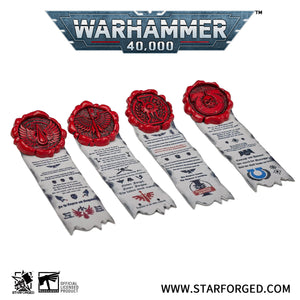 Warhammer 40K Brooch Peripheral Products Purity Seals 4 Piece Starforged Set 2