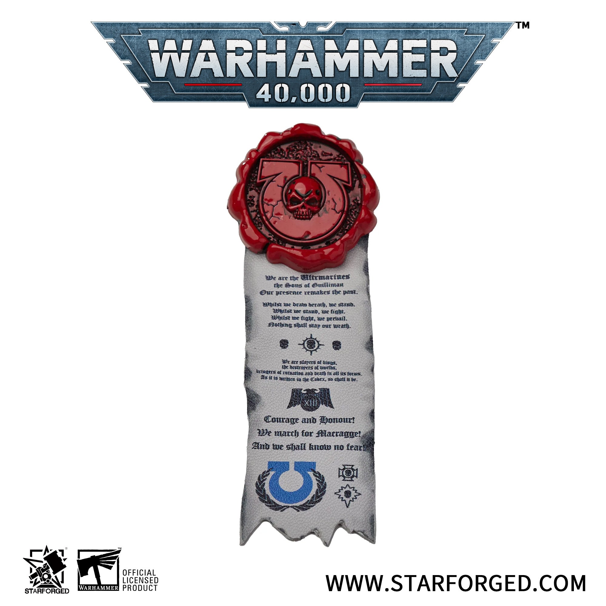 Warhammer 40K Roboute Guilliman Purity Seals Ultramarines Brooch Starforged 