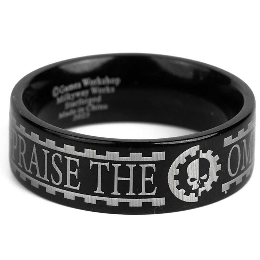 Starforged Warhammer 40K Orks & Fenrisian wolves Leagues of Votann Steel Men's Ring