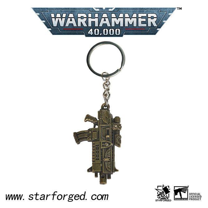 Warhammer Space Marine Weapon Master crafted Bolt Rifle Keychain Starforged 