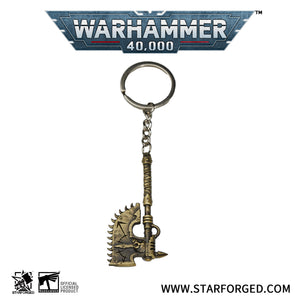 Starforged Anello Da Uomo Warhammer 40K Orks & Fenrisian Wolves, Lega, 15g, Licenza Ufficiale