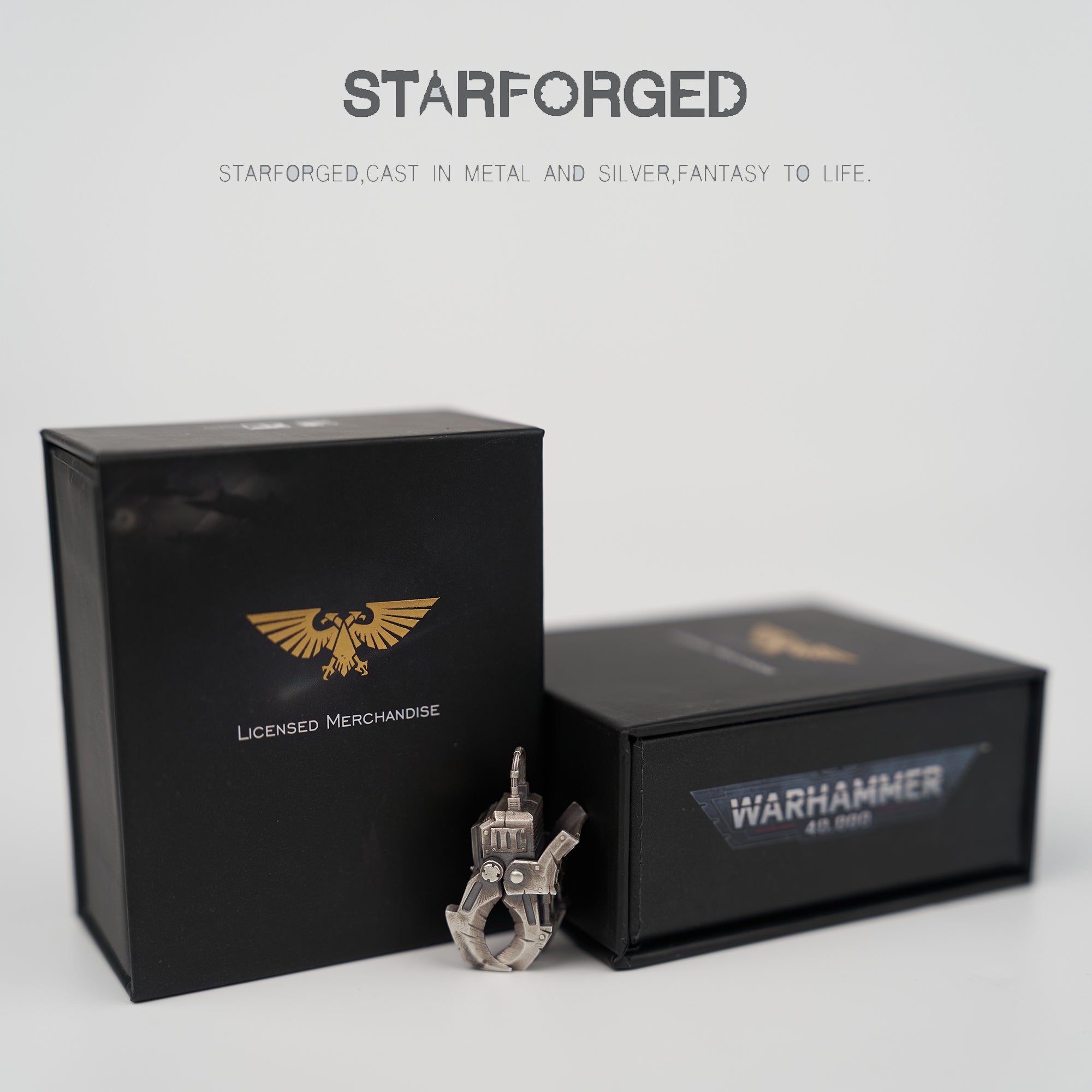 Starforged Ghazghkull Thraka Warhammer 40K Orks Sterling Silver Men's Necklace Prophet of the Waaagh!