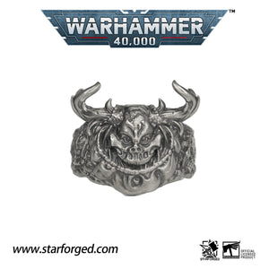 Warhammer 40K Chaos God Nurgle Grandfather’s Cycles Demon Ring by Starforged 