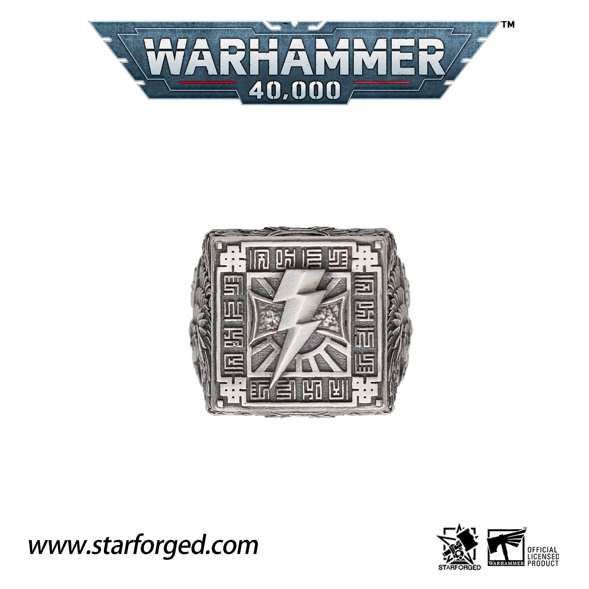 Warhammer 40K Seal of Chogoris Khanquest White Scars Jaghatai Khan Ring by Starforged