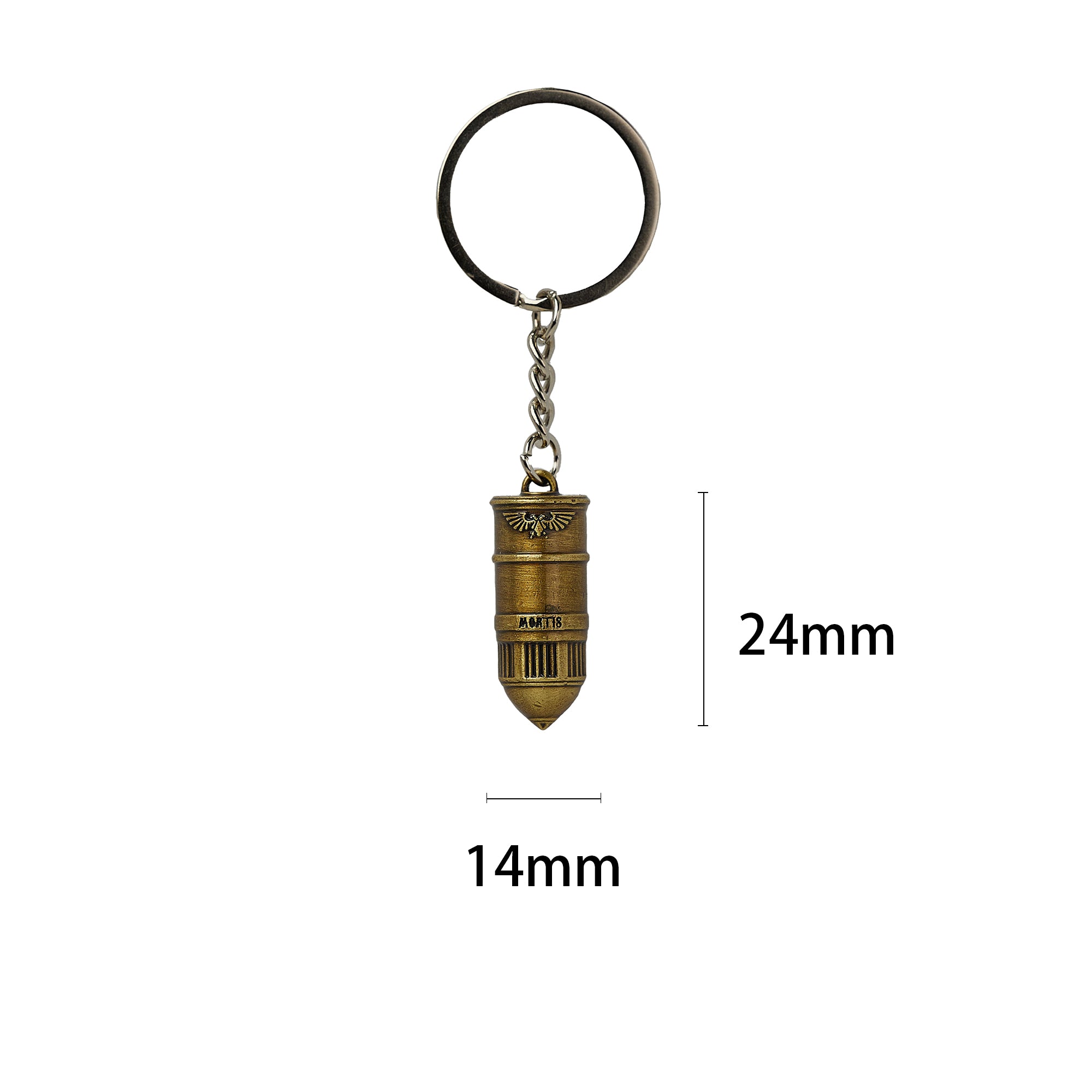 Warhammer Space Marine Bolt Round Keychain bolter bullet 