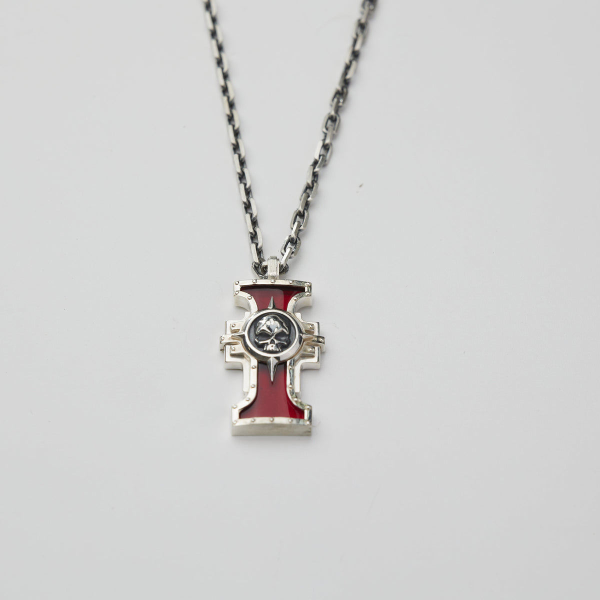 Starforged Sigillo Inquisitor – Pendente In Argento Sterling Per Warhammer 40k, Con Granato Sintetico E Catena Regolabile 600mm
