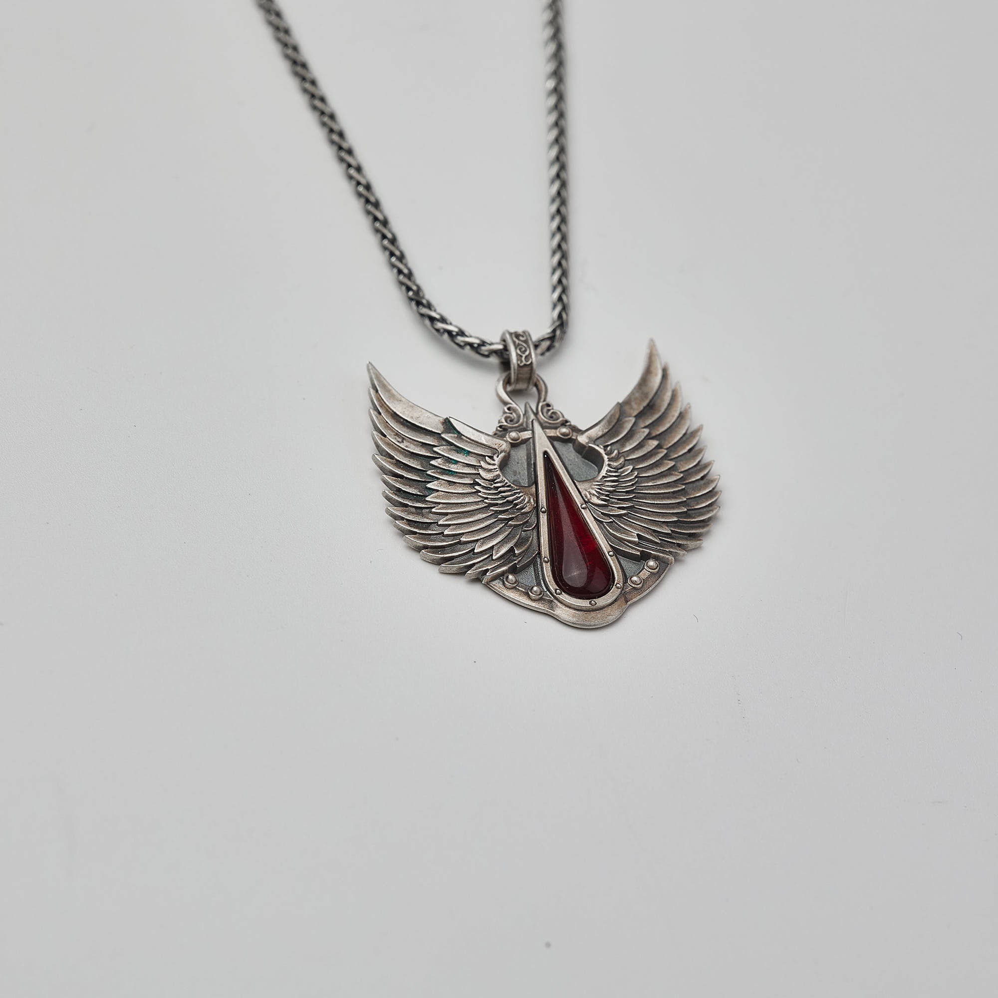 Warhammer 40K Blood Angels Wings Sanguine Pendant Necklace 925 Silver by Starforged