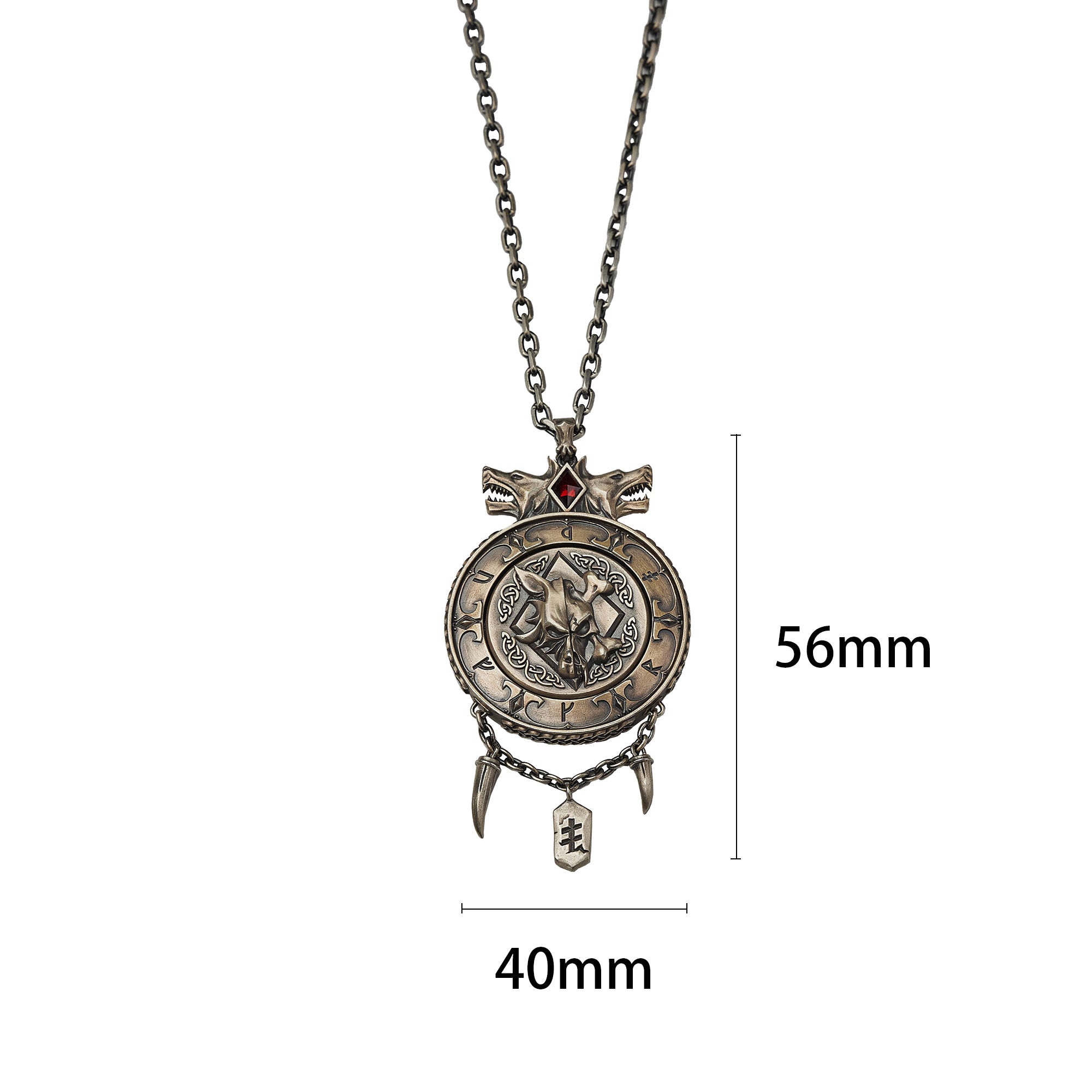 Warhammer 40K Vlka Fenryka Grand Annulus Pendant Silver Space Wolf  by Starforged 