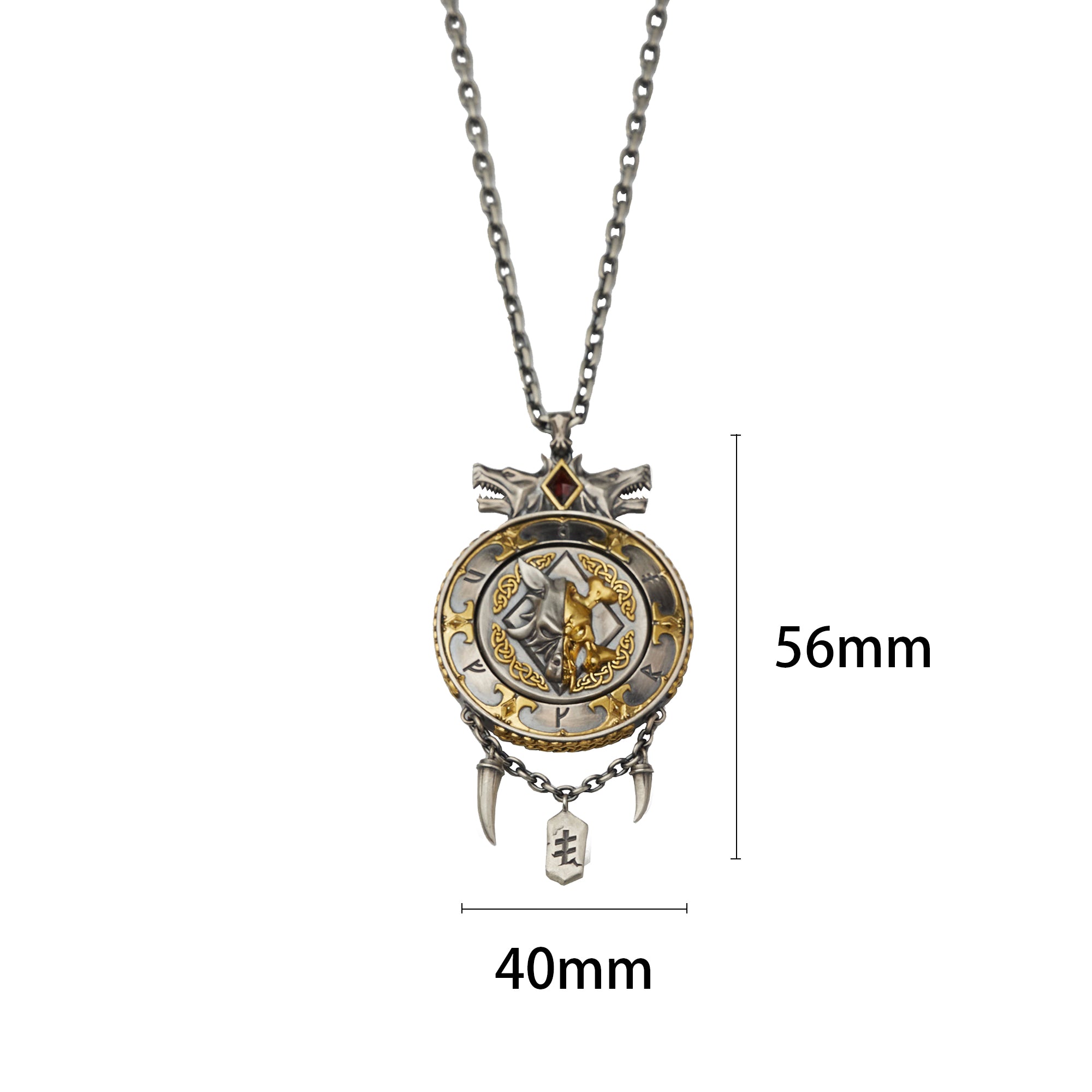 Warhammer 40K Vlka Fenryka Grand Annulus Pendant Gold Space Wolf  by Starforged