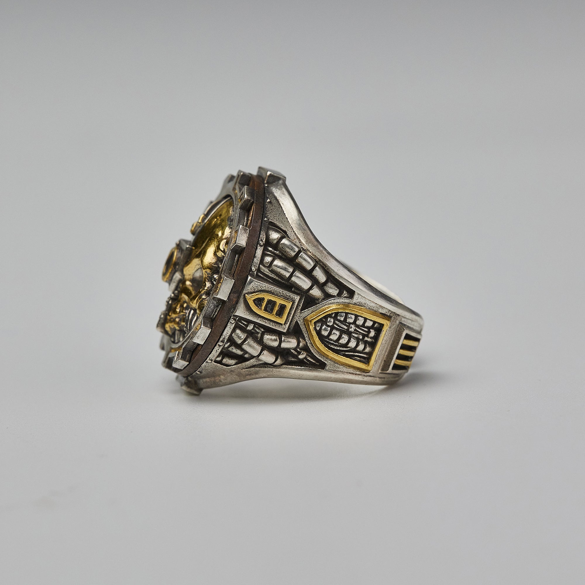 Warhammer 40K Adeptus Mechanicus Seal of Machine God Gold Ring Punk Style Ring By Starforged 