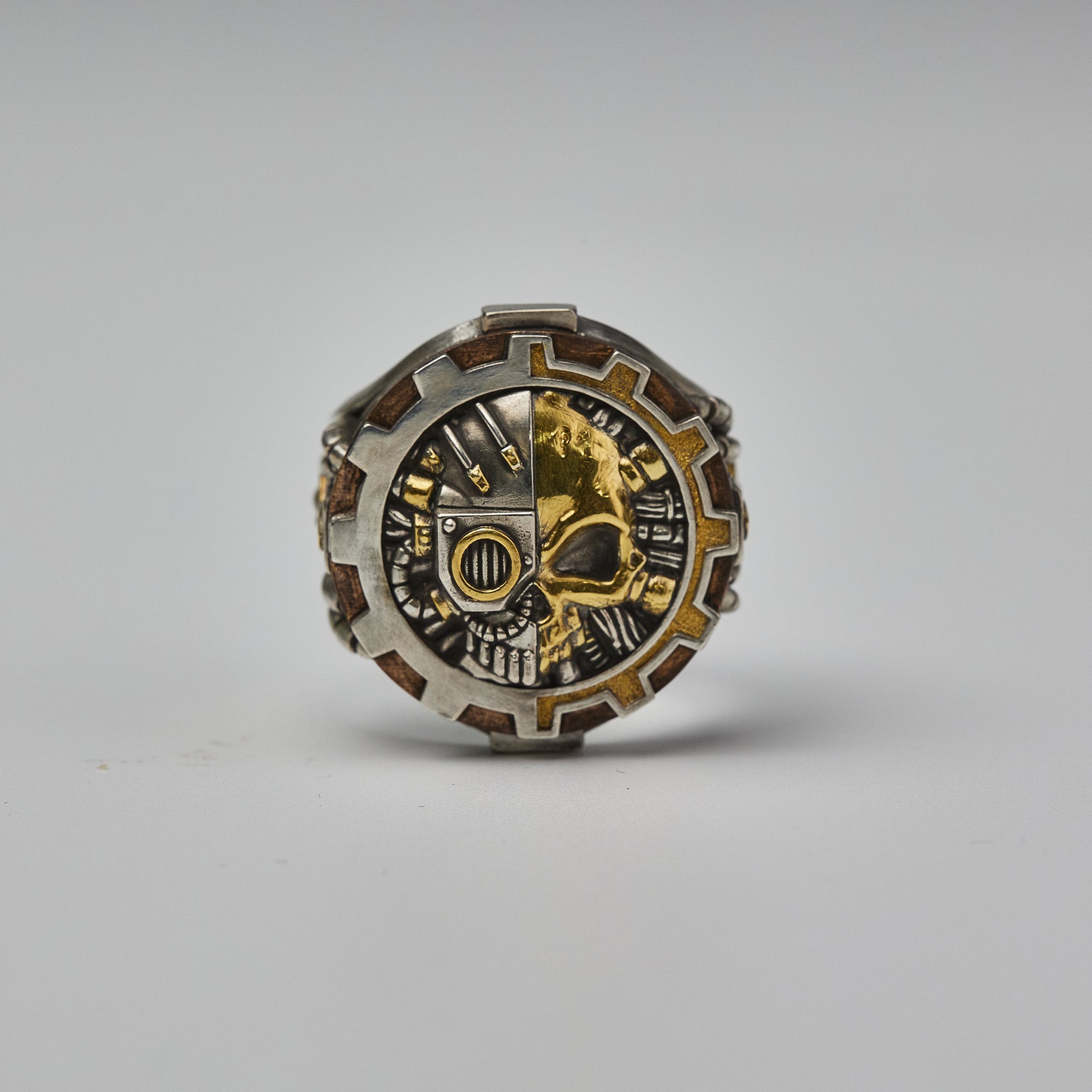 Warhammer 40K Adeptus Mechanicus Seal of Machine God Gold Ring Punk Style Ring By Starforged 
