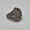 Warhammer 40K Adeptus Mechanicus Seal of Machine God Silver Ring Punk Style Ring By Starforged