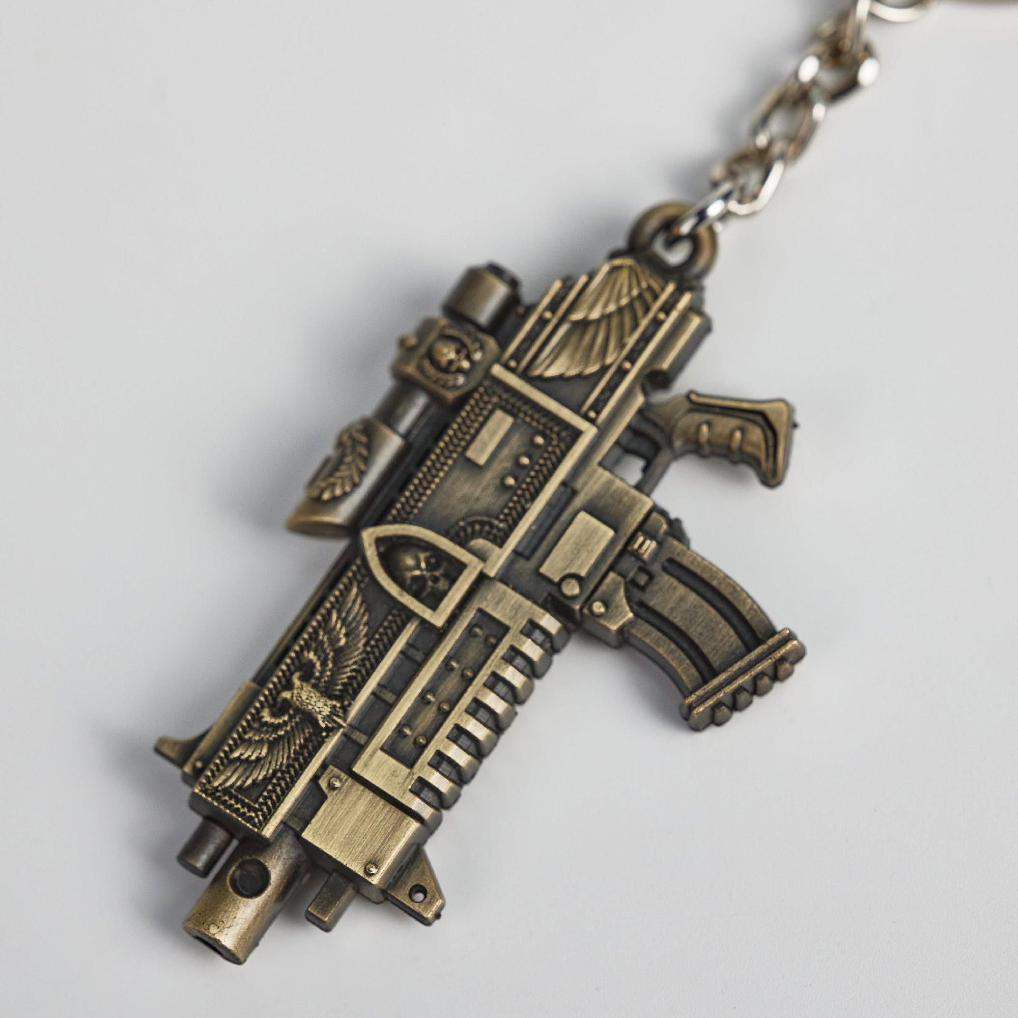 Warhammer Space Marine Weapon Master crafted Bolt Rifle Keychain Starforged 