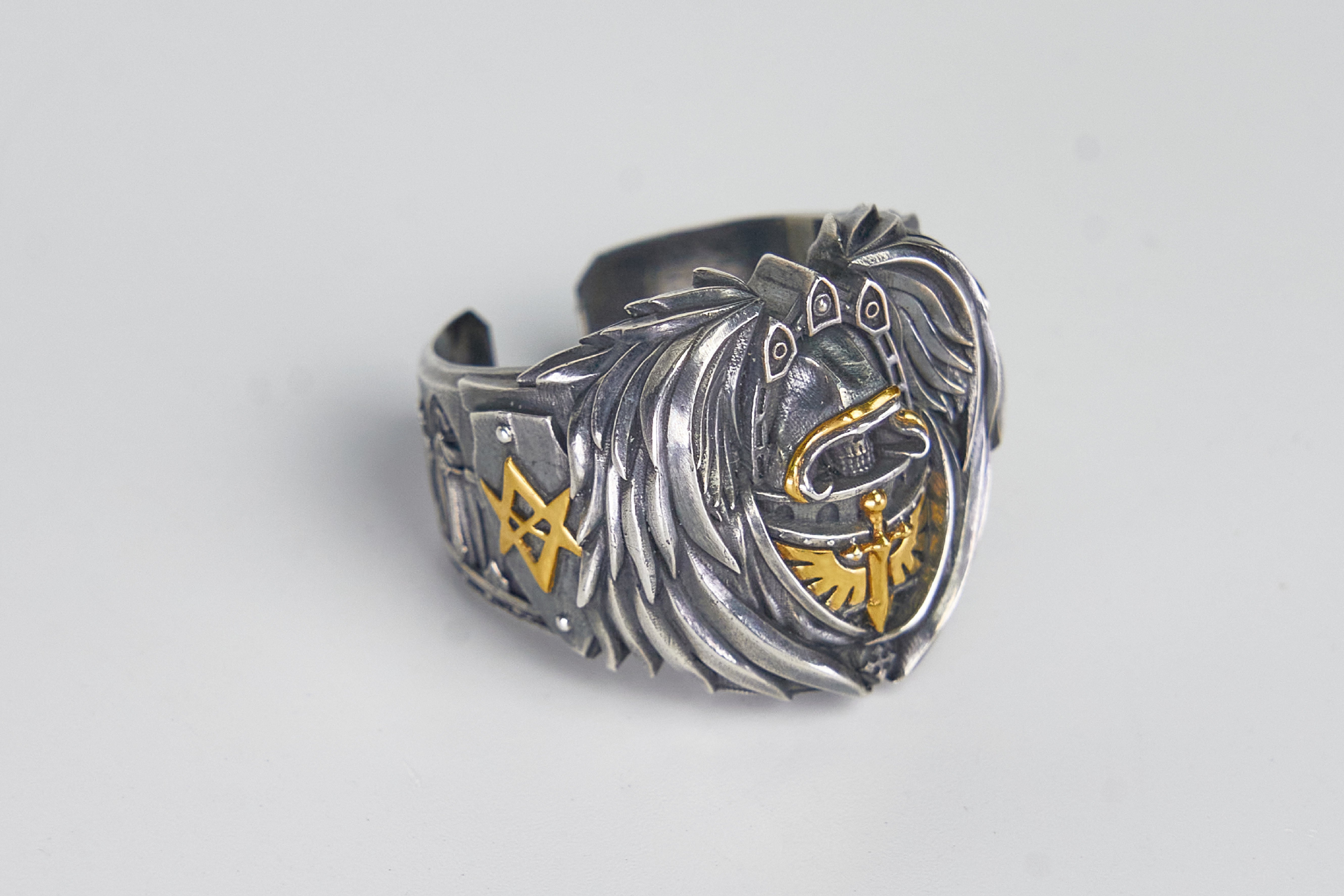 Warhammer 40K Dark Angel Ring Mark of HexagramMaton Lion King 1st Legion Ring