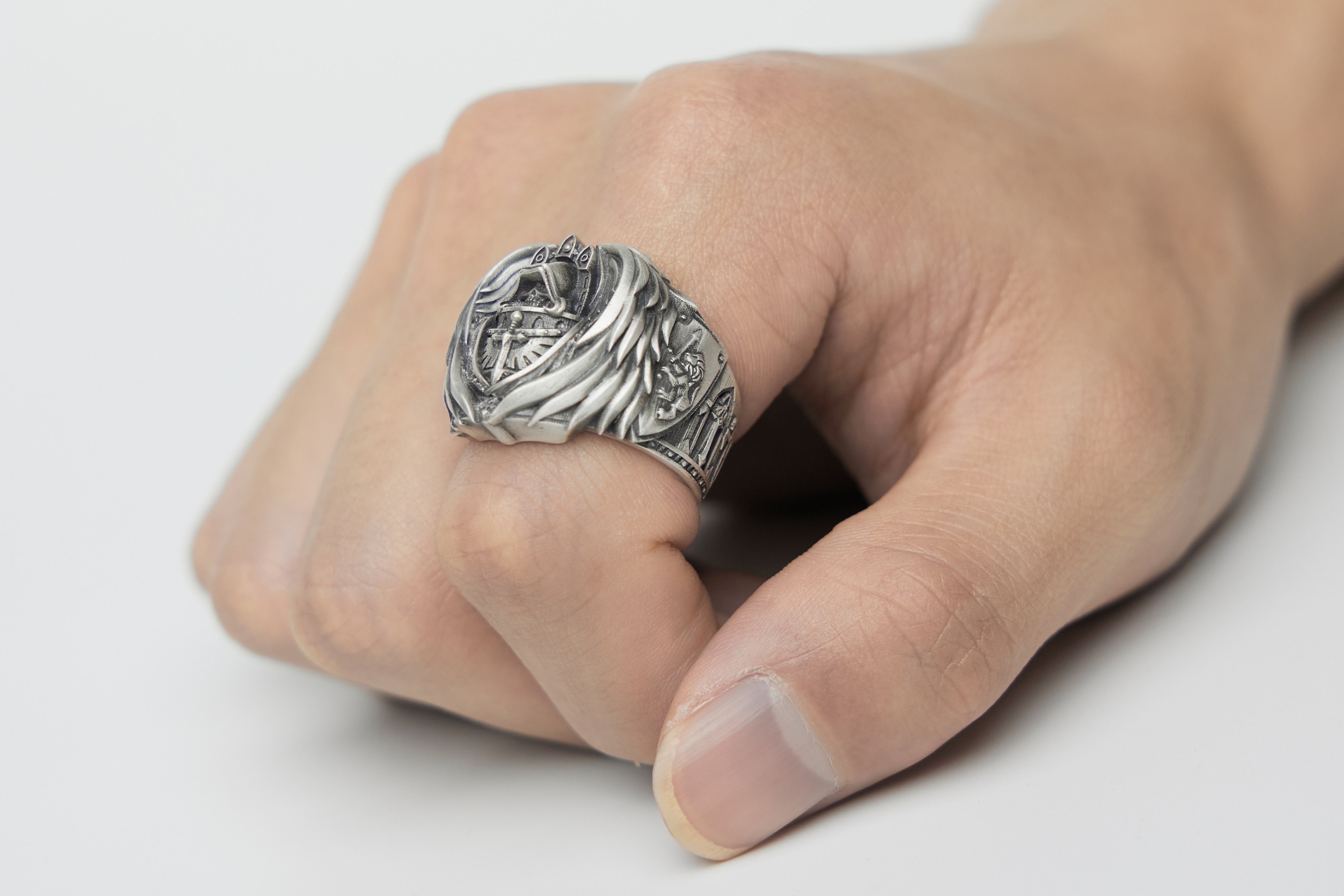 Warhammer 40K Dark Angel Ring Mark of HexagramMaton Lion King 1st Legion Ring