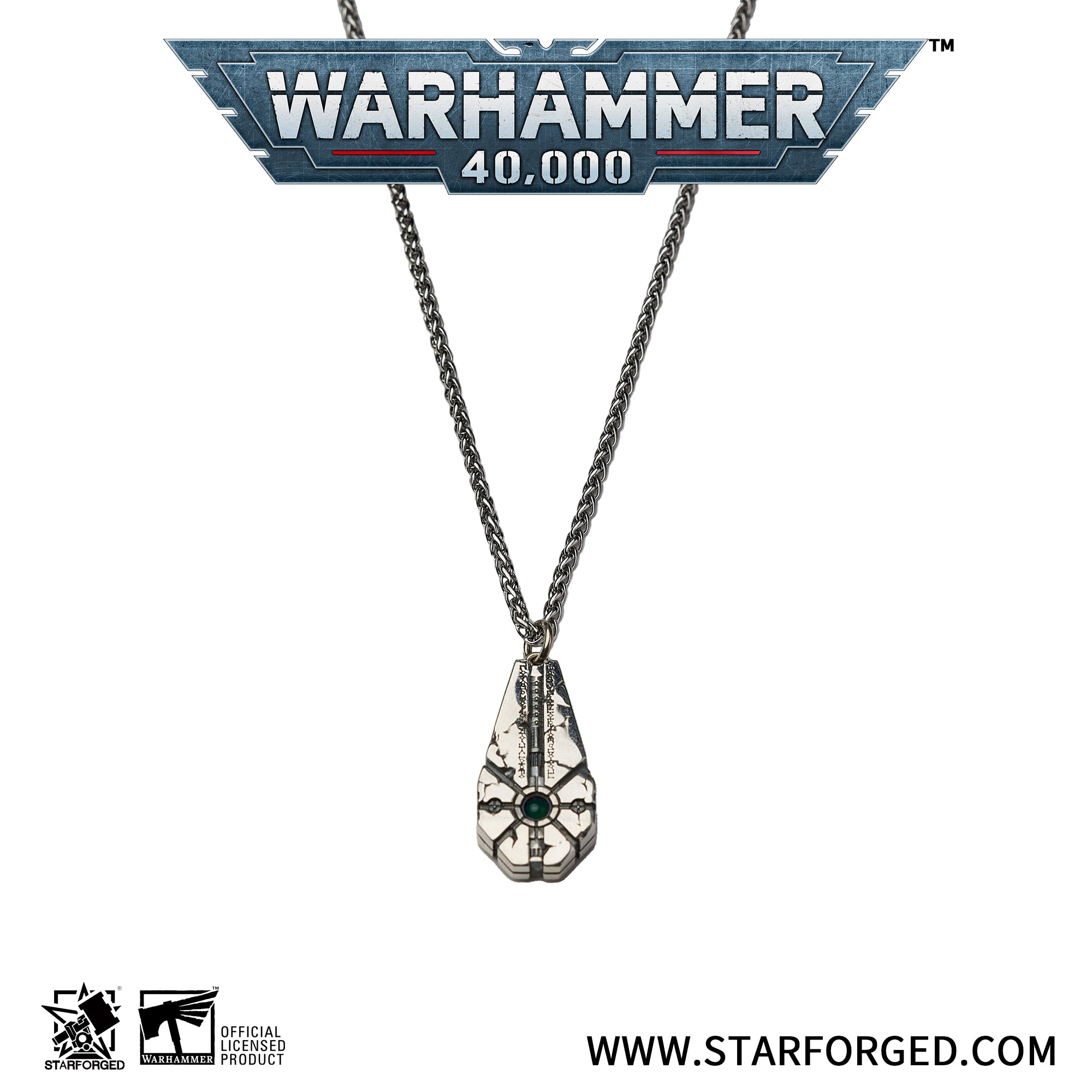Warhammer 40K Starstele of Dominion Pendant Necrons Necklace by Starforged 