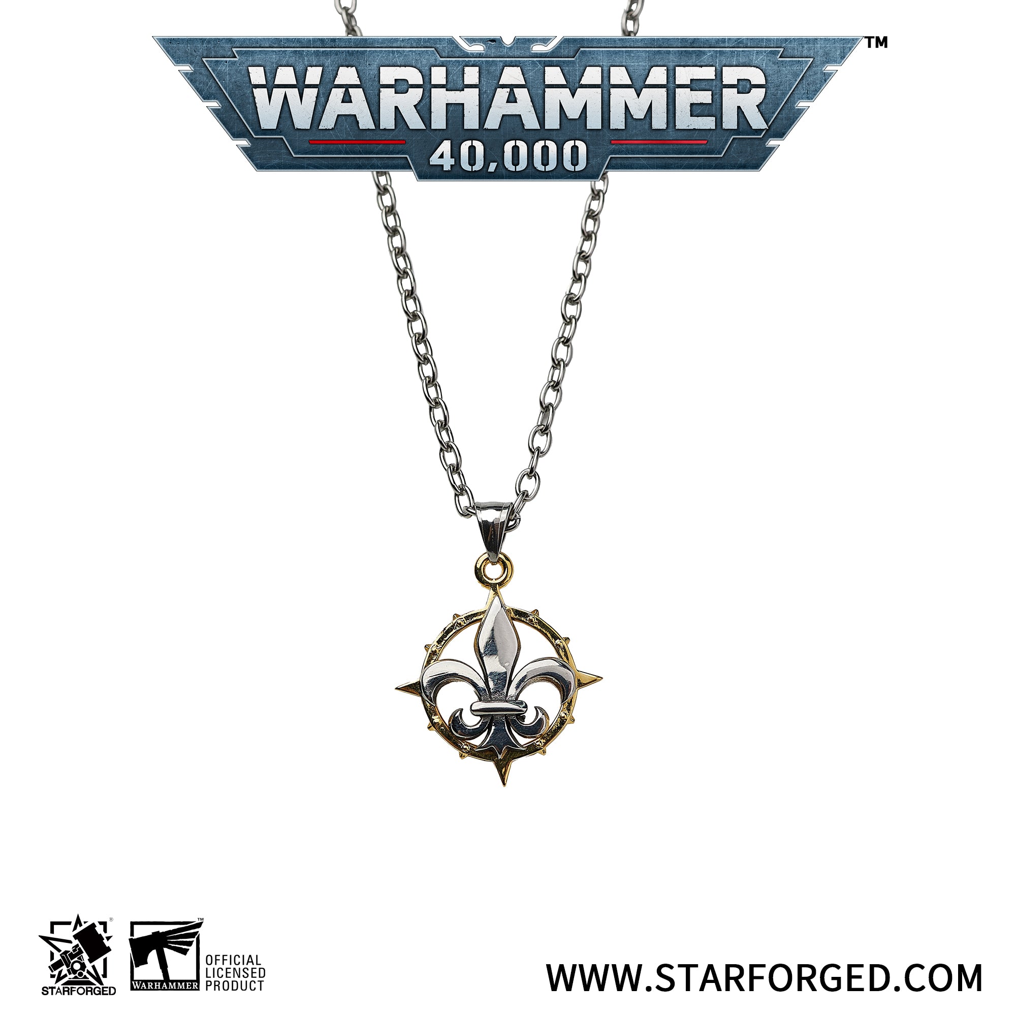 Warhammer 40K Sigil Sororitas Sisters of Battle Ordos Majoris Faith Badge Necklace by Starforged 