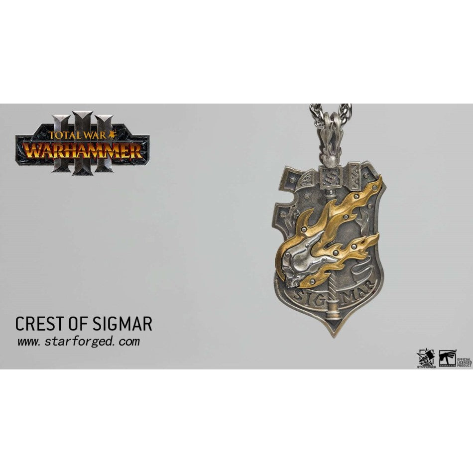 Warhammer Total War 3 Pendant Crest of Sigmar Knights Badge Necklace by Starforged 