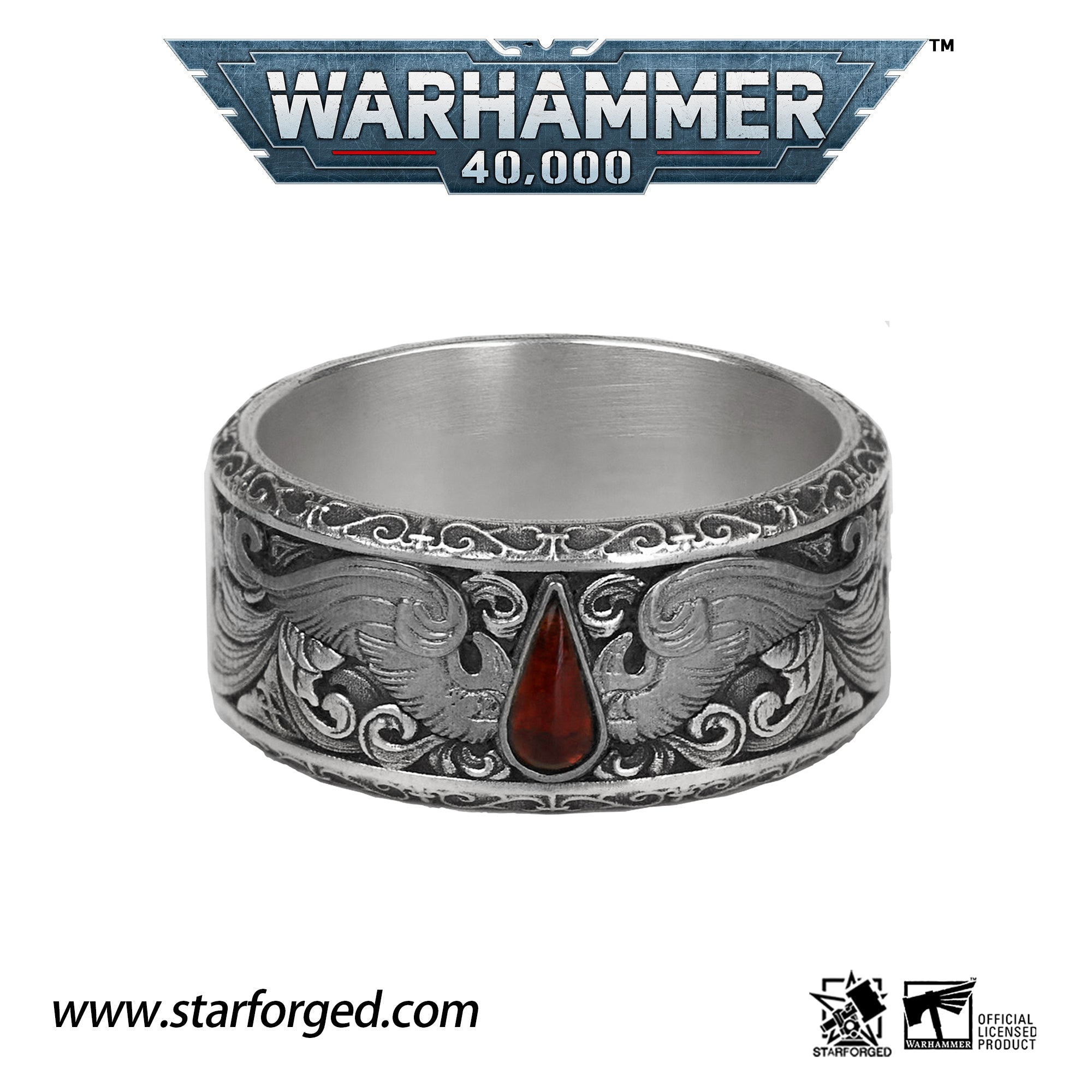 Space Marine Rings Starforged Warhammer 40K Blood Angels of Sanguinius Space Marines Men'