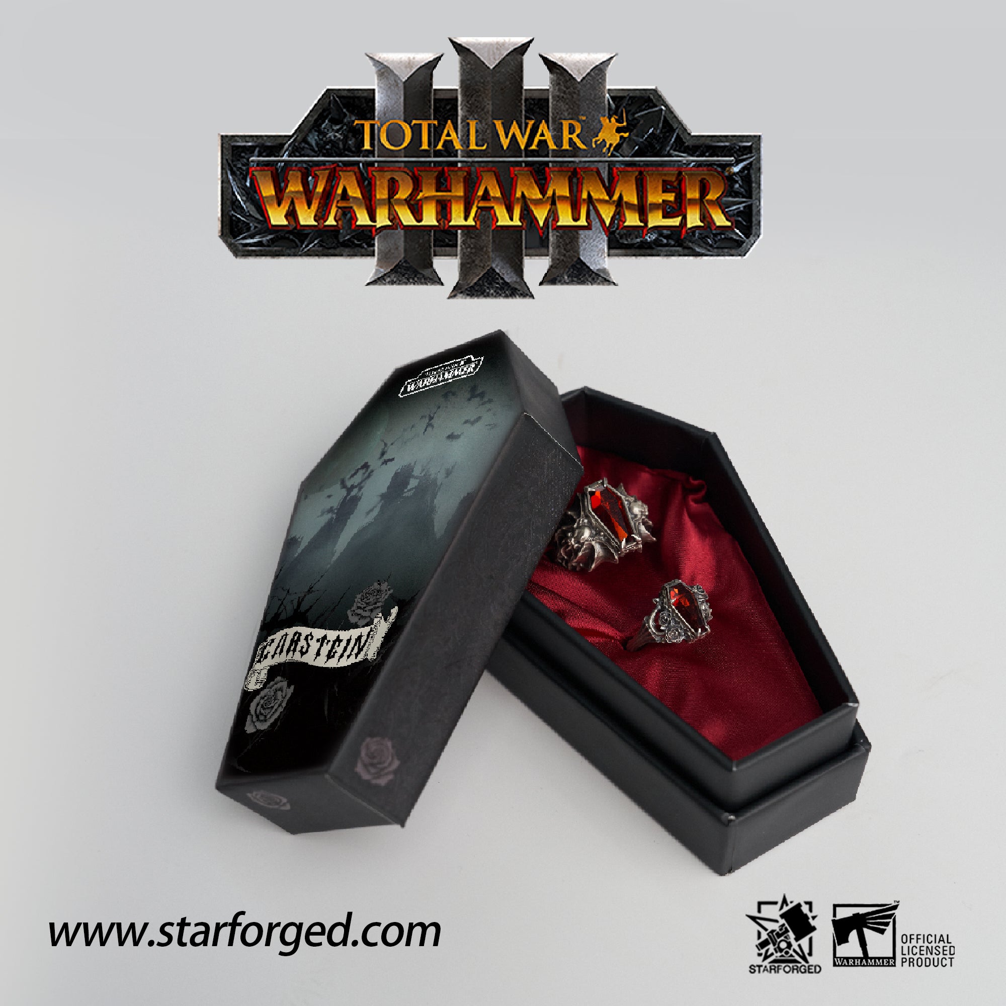 Rings of Immortal Oath Total War Warhammer III Isabella & Vlad Couple's Ring Starforged 